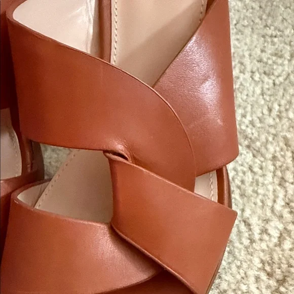 Messeca New York Women's Brown Slide Leather Thunder Sandals size 9.5 - Picture 7 of 14